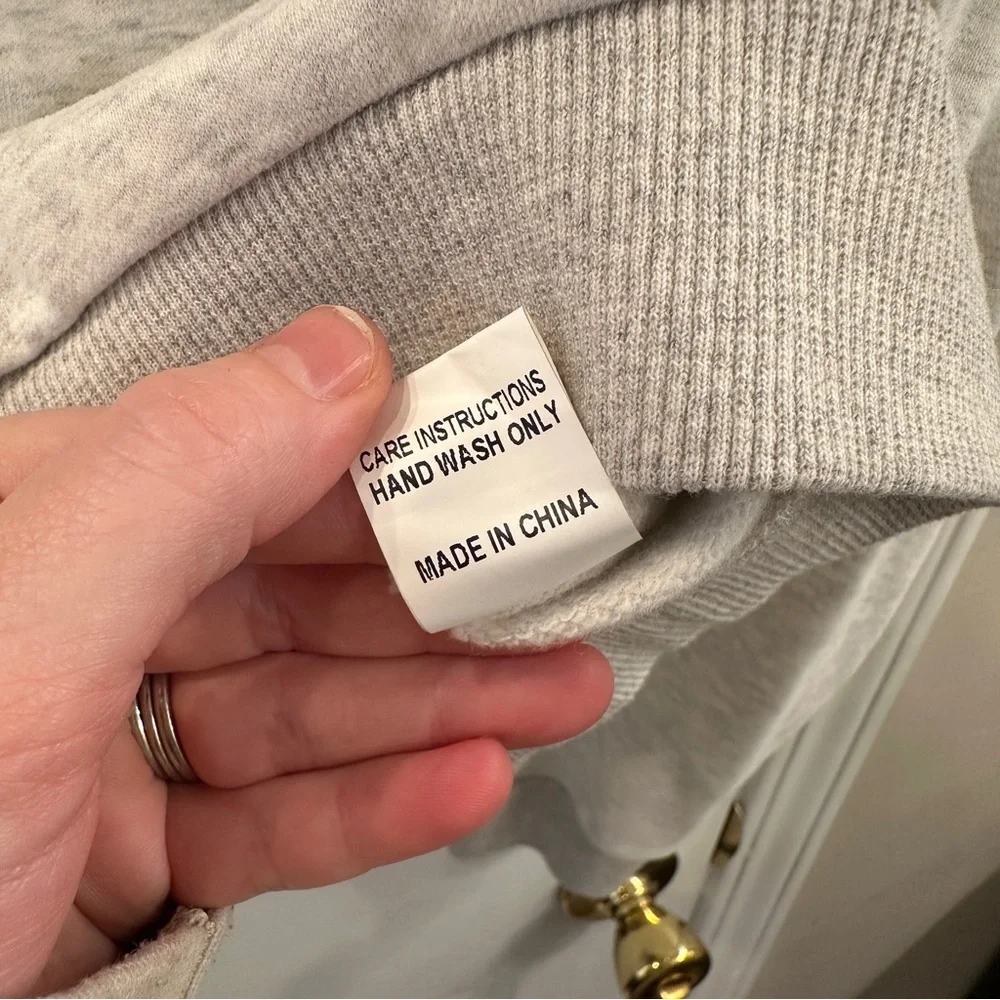 QUEEN OF SPARKLES Black and White Sweatshirt with Rainbow Trim - Picture 4 of 8